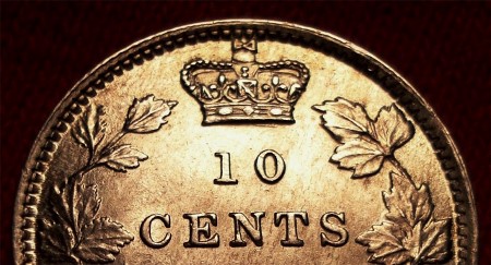 1881-Canada-Ten-Cent---OBV-2-Die-Reengraved-Variety-: